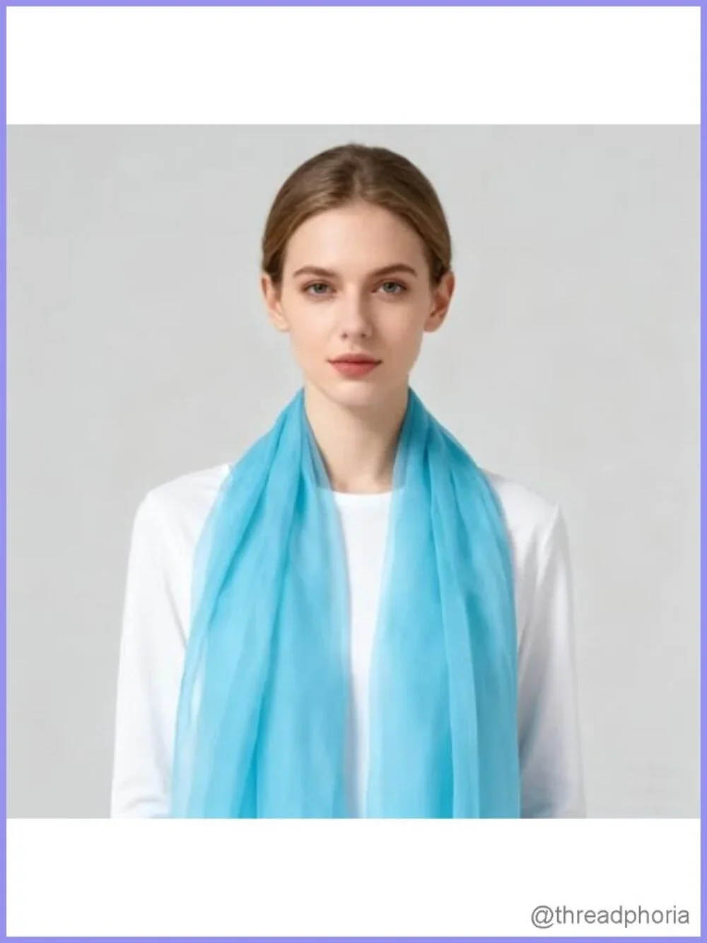 Silk Feeling Long Scarf Wrap Lightweight Shawl for Women Solid